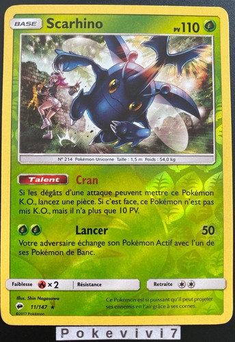 Carte pokemon scarhino 147 - pokemon, 11/147