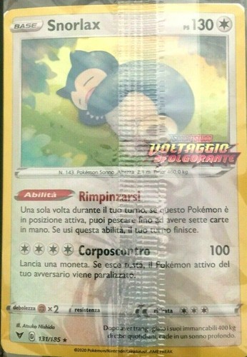 Snorlax 131 185 carte - snorlax,