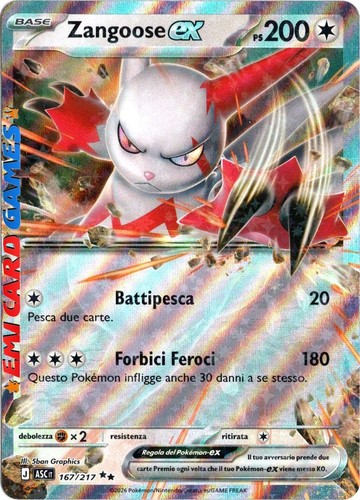 Zangoose 167 217 - ex,