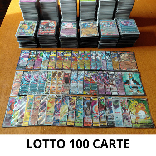 Lotto 100 carte - carte, pokemon