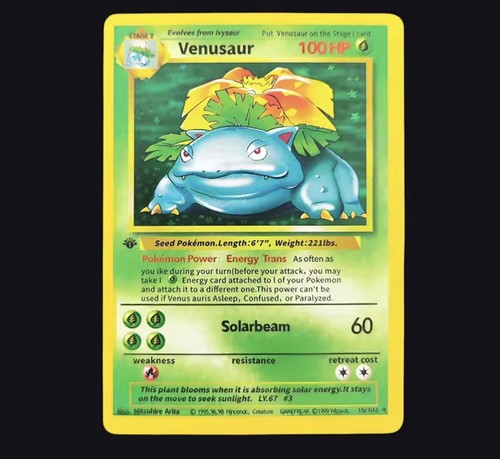 Pokémon venusaur 102 - venusaur, holo