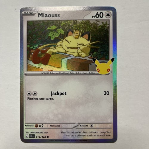 Carta pokemon miaouss - pokemon,